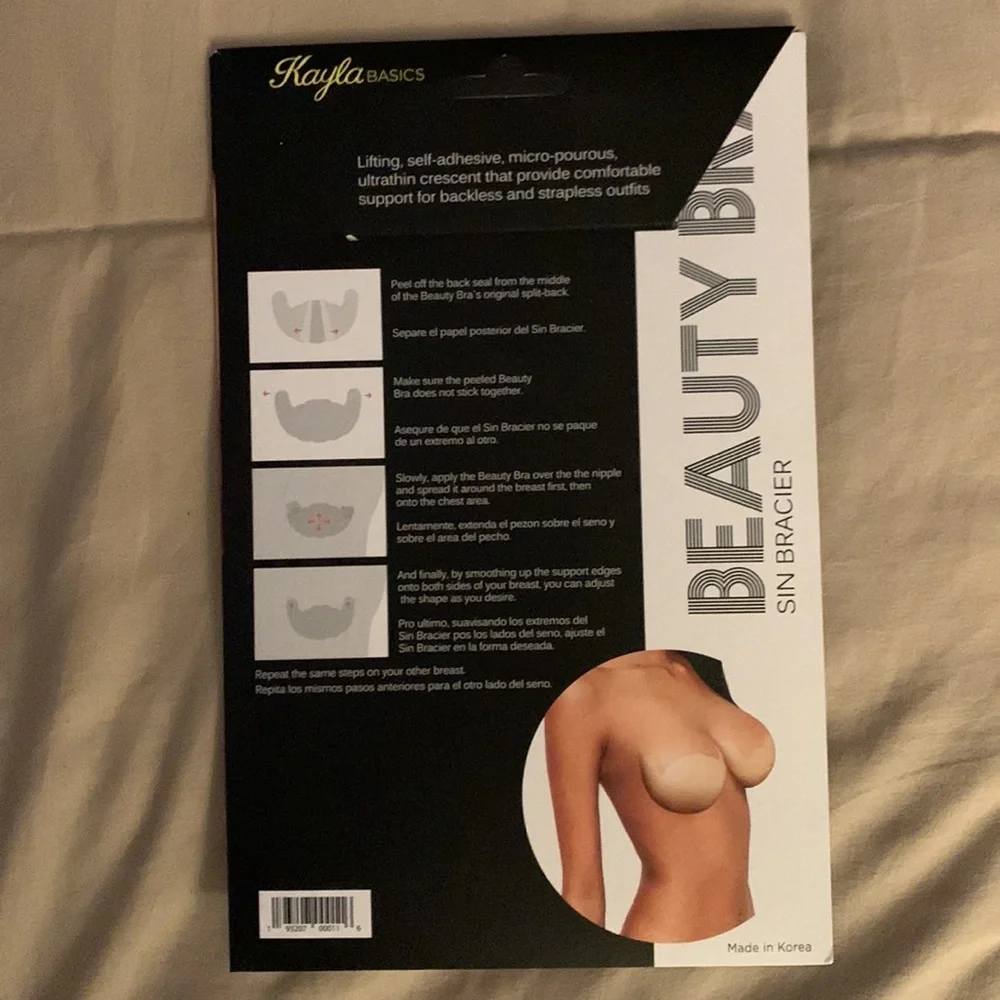 New- Beauty bra sin bracier self adhesive lift.  Size D